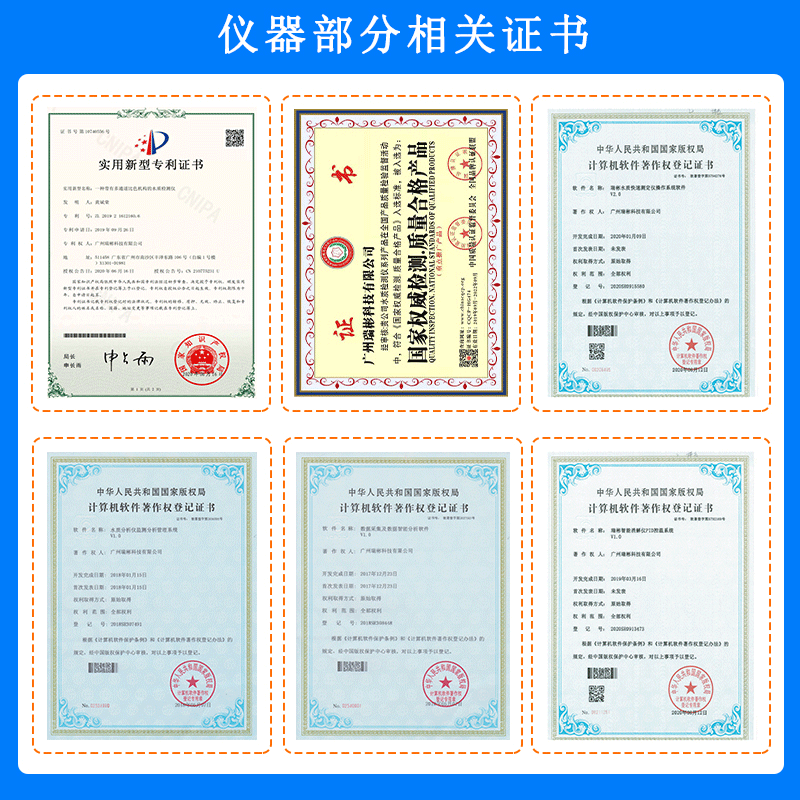 COD氨氮檢測儀器先關證書